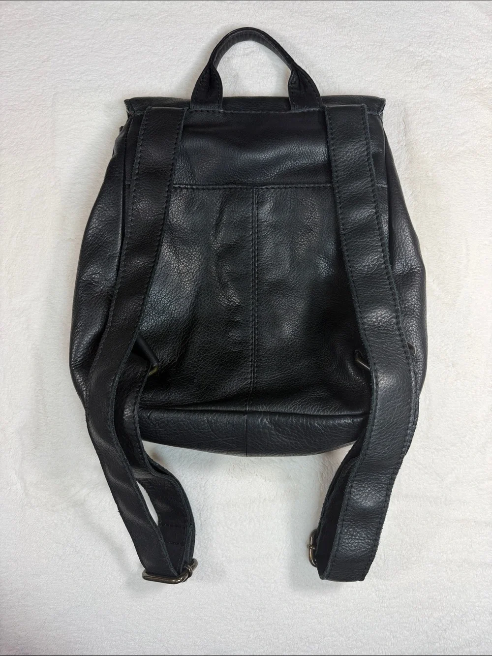 American Leather Co. Liberty Black Leather Backpack